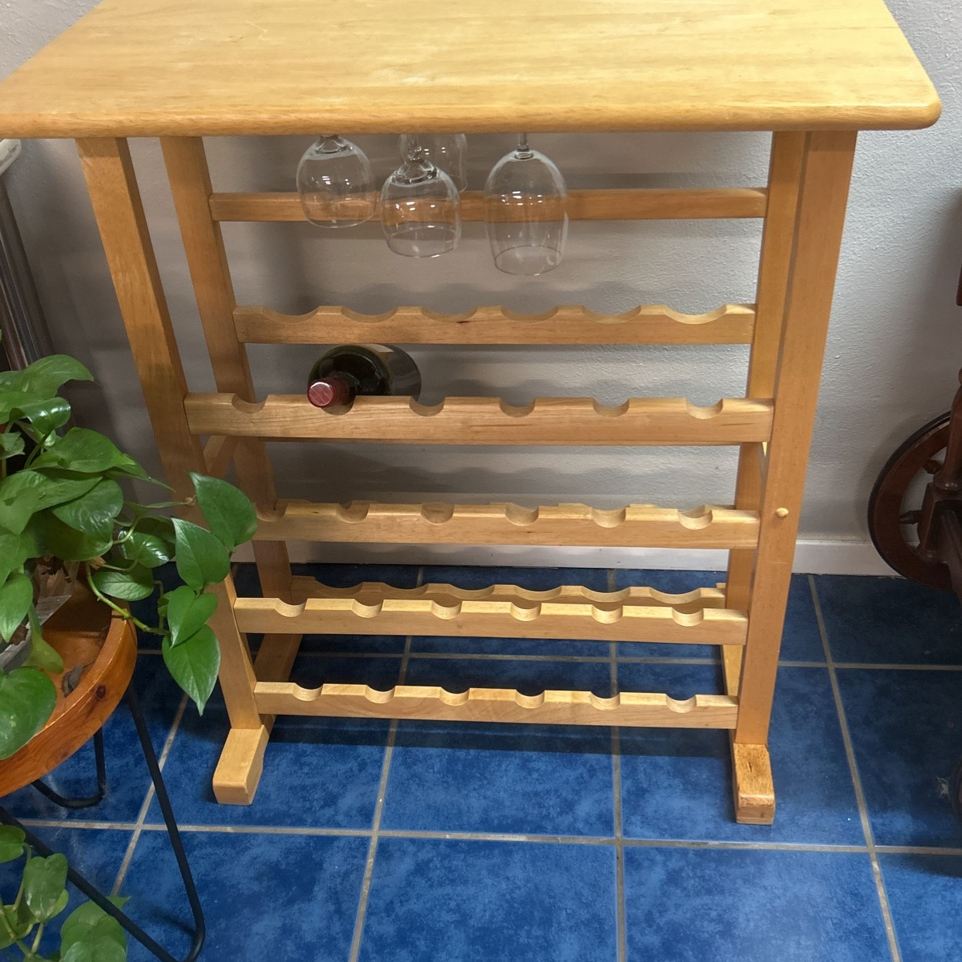 Wooden Wine Rack 36” tall