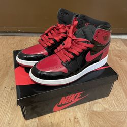 Jordan 1 Bred Patent Size 5Y