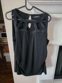 White House Black Market Black Cutout Sleeveless Top