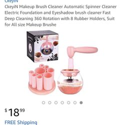 Automatic makeup brush cleaner