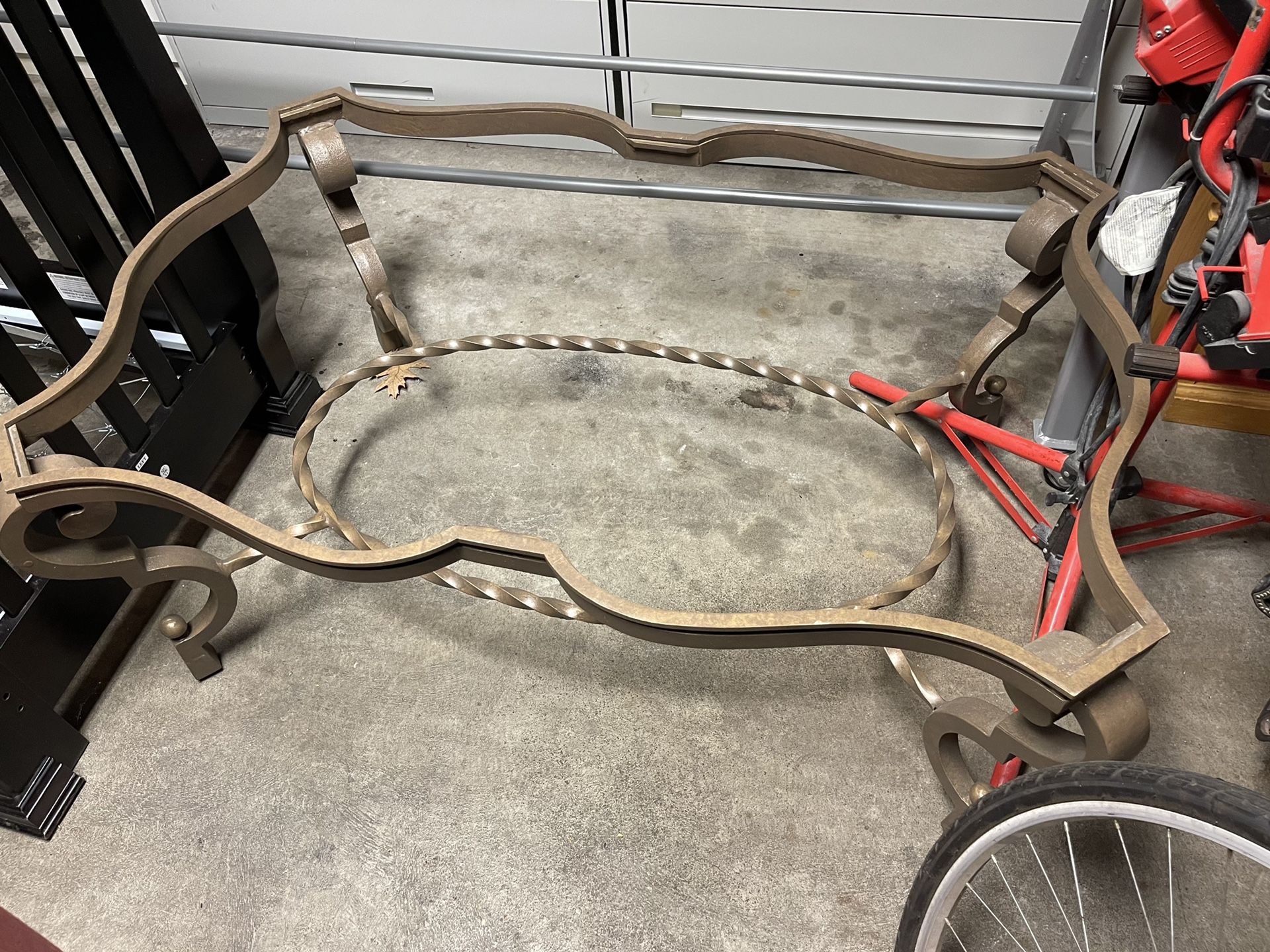 Wrought Iron Glass Top Coffee Table
