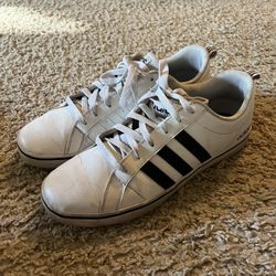 Mens Adidas White\Black 3 Stripe Sneakers Size 10.5 Shoes Low Tops