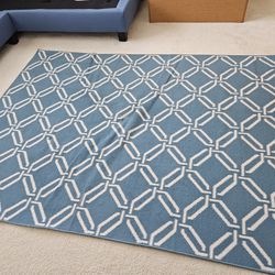 AREA RUG Not Much Used BLUE RECTANGULAR 