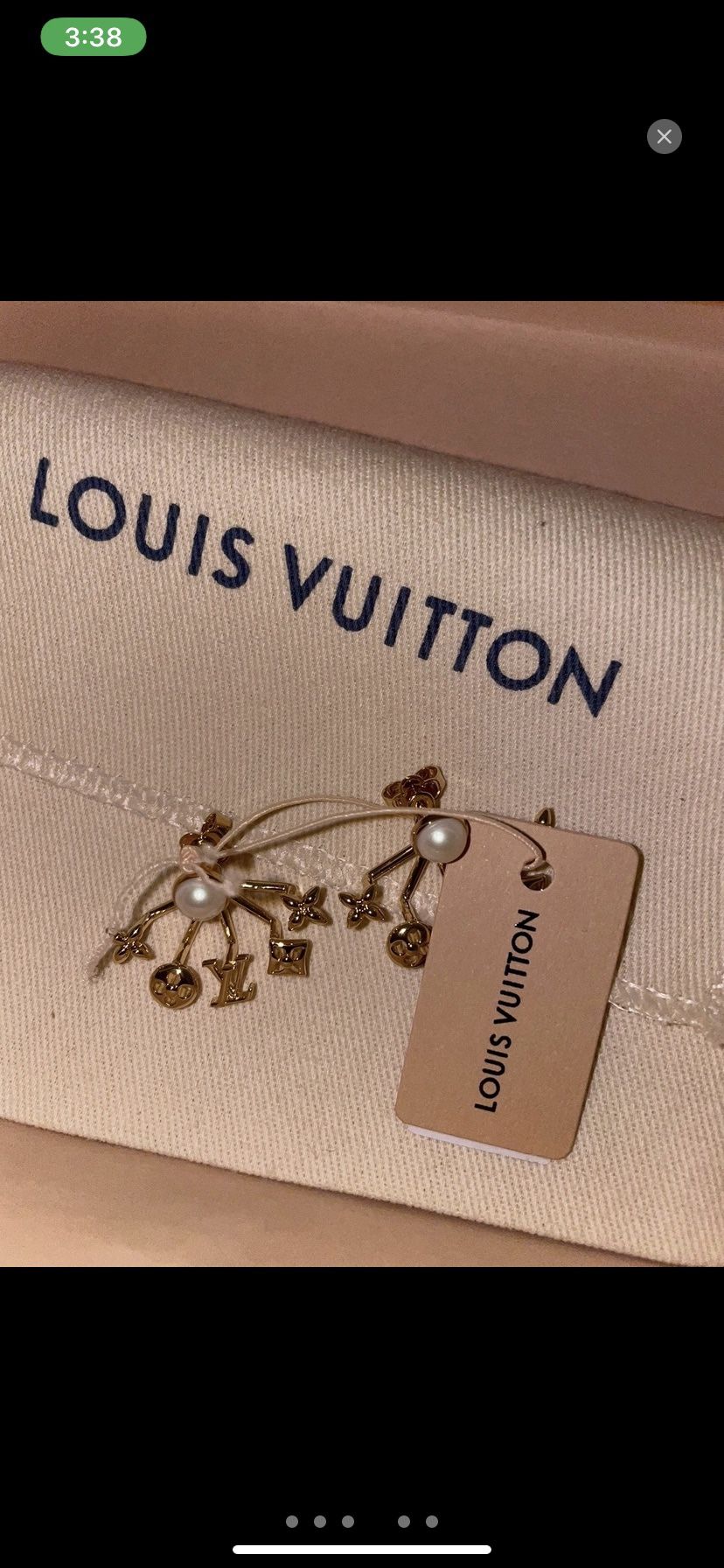 NEW Louis Vuitton LV Iconic Earrings Gold Hardware Cruise Collection M00610  For Sale at 1stDibs