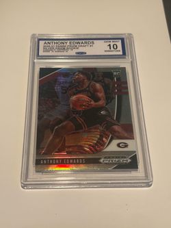 Anthony Edwards Silver Prizm Rookie Gem Mint 10 RC
