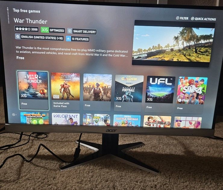 Acer 25-Inch WQHD (2560 x 1440) Widescreen IPS Monitor.