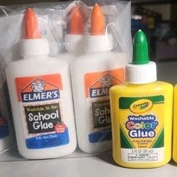 (8 pack) Assorted Elmer's Liquid School Glue, Washable