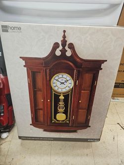 Cherry curio wall clock