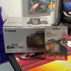 Brand New Cannon Eos Rebel T100 With SD Card