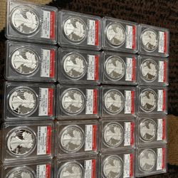 PcGSPR 70 D Cam Silver Eagle 2023 S The San Francisco Mint A Lot Of 20
