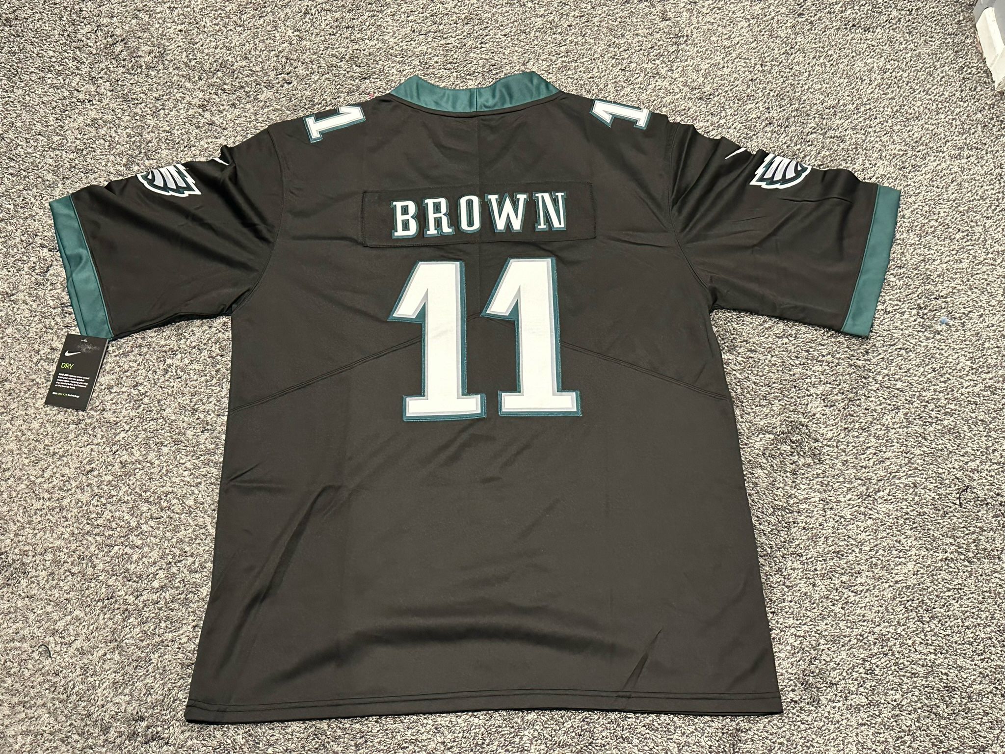 Philadelphia Eagles Aj Brown #11 Black 3xl Jersey