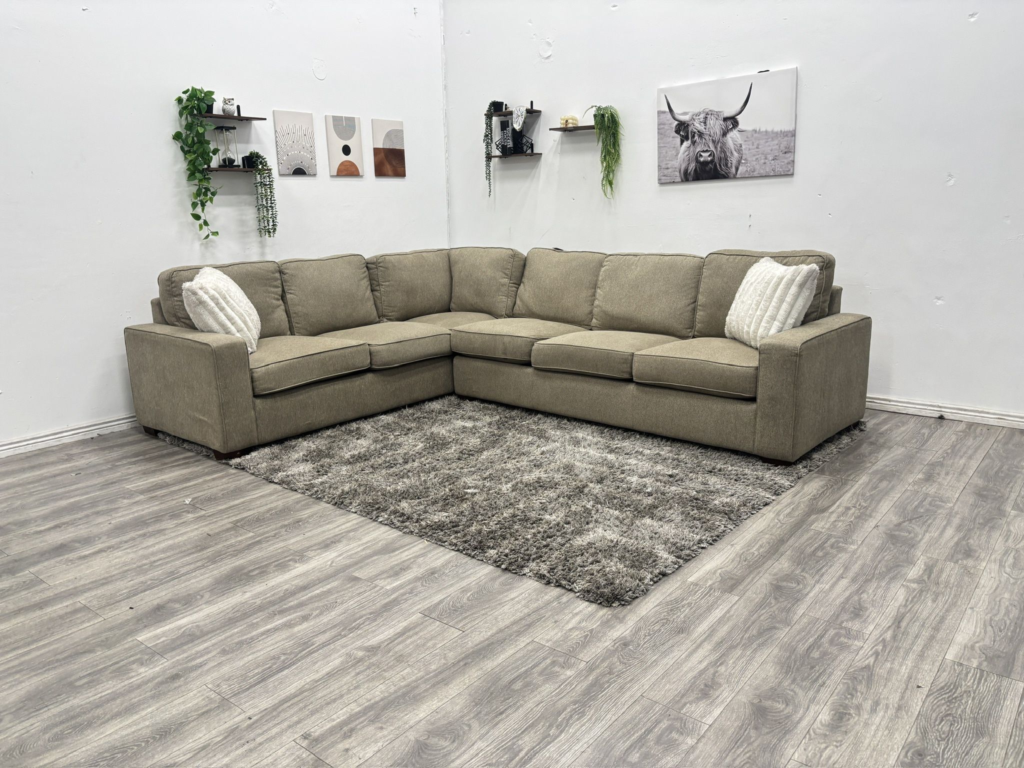 Tan Sectional Couch - Free Delivery