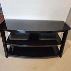 Black Glass TV Stand