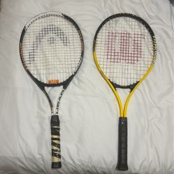 Wilson and Head Tennis Rackets 