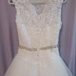 Timeless. Bling Wedding Lace Gown New