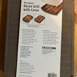 prep solutions microwave bacon grill with cover