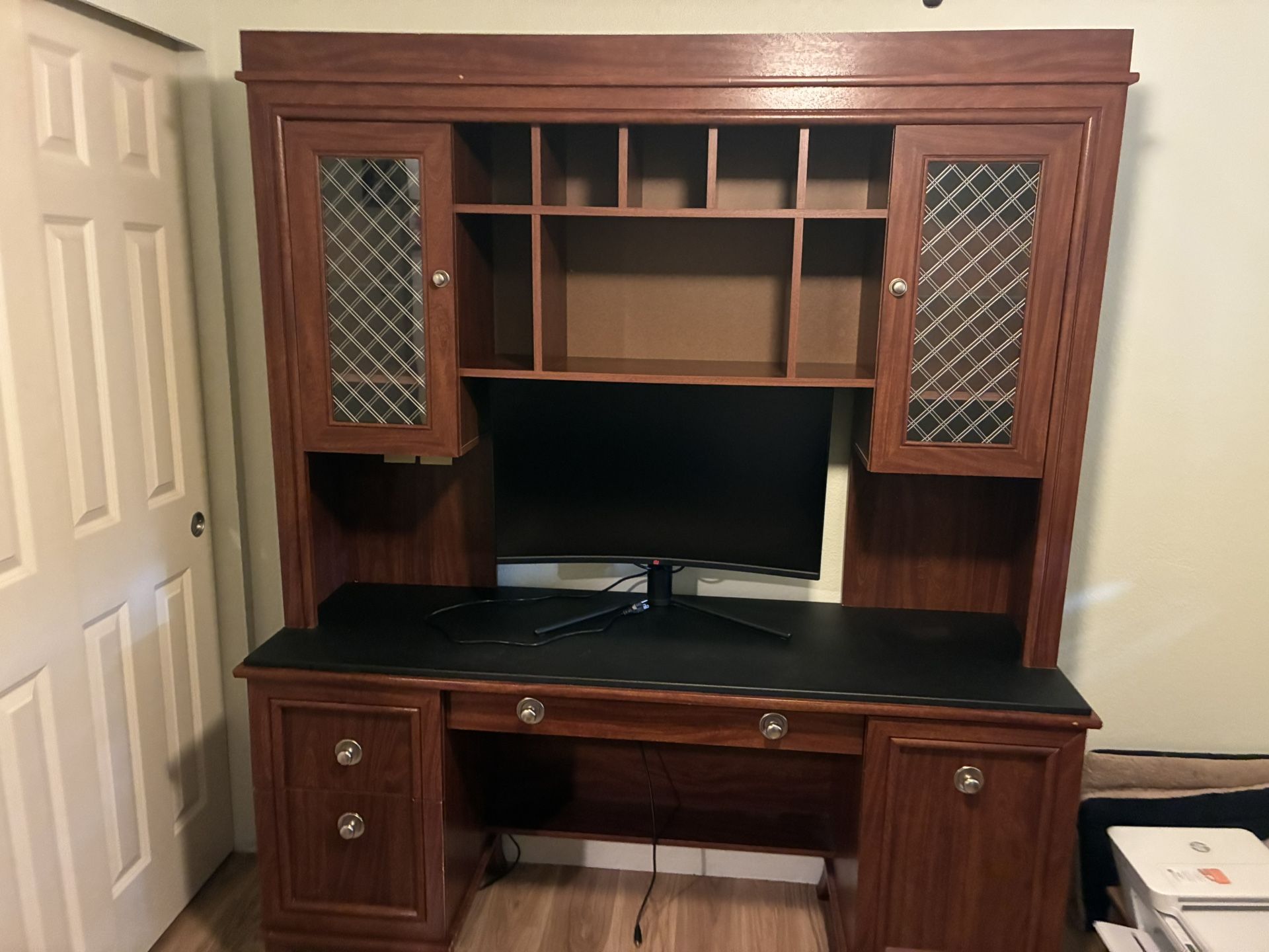 Desk And File Cabinet 