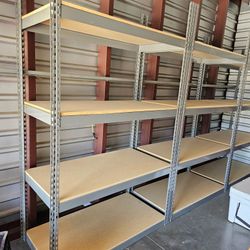 Industrial Quality Storage Shelves 48 in W x 24 in D Boltless Steel Racks Similar To Uline Delivery Available