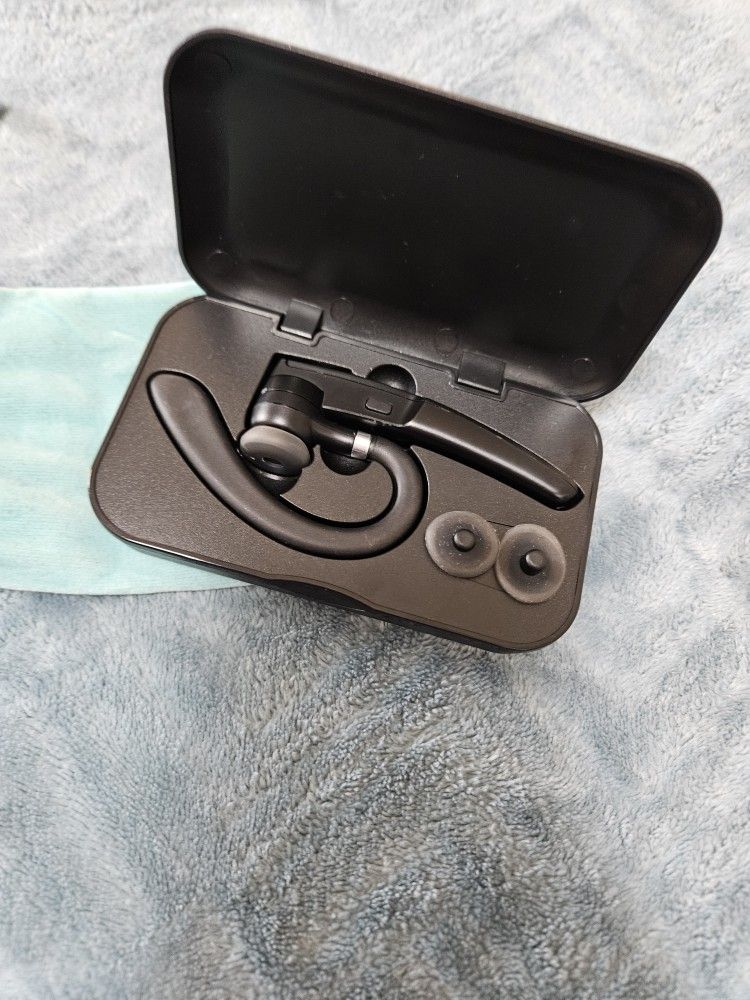 Bluetooth Headset V5.3, Wireless Earpiece Hands Free Noise Canceling Headphones with Dual- Mic