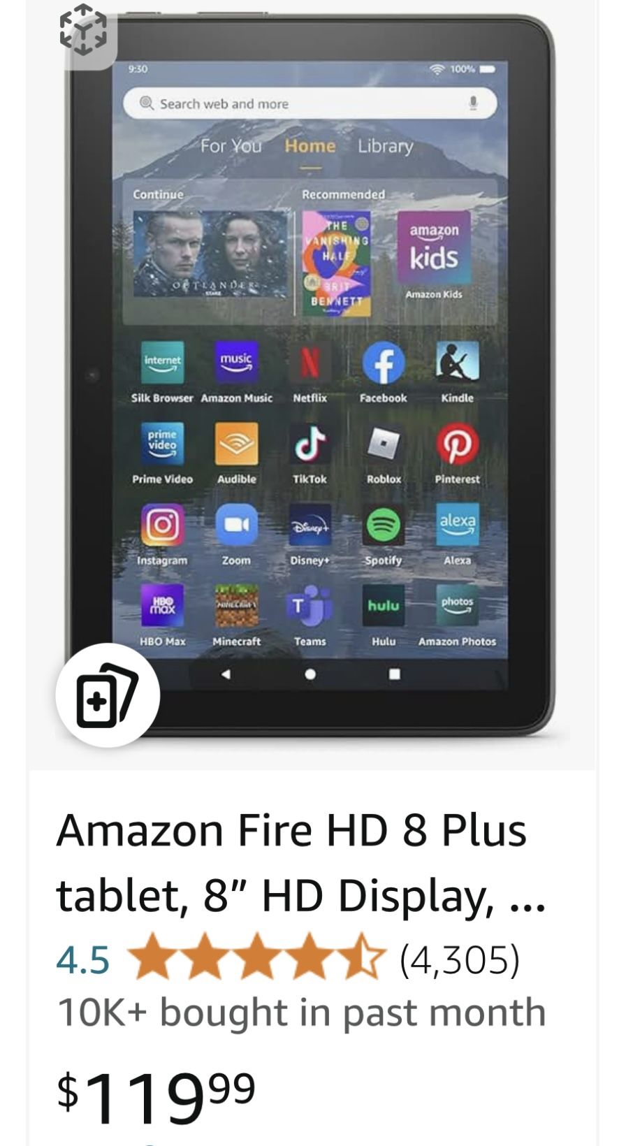 FIRE HD8 PLUS TABLET NEW!!