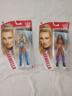 2 CARMELLA WWE ACTION FIGURES