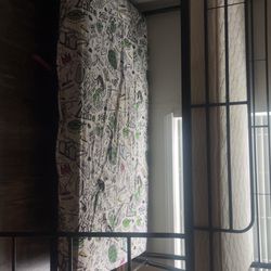 Metal Bunk Bed Frame with Two Mattresses - Great Condition!