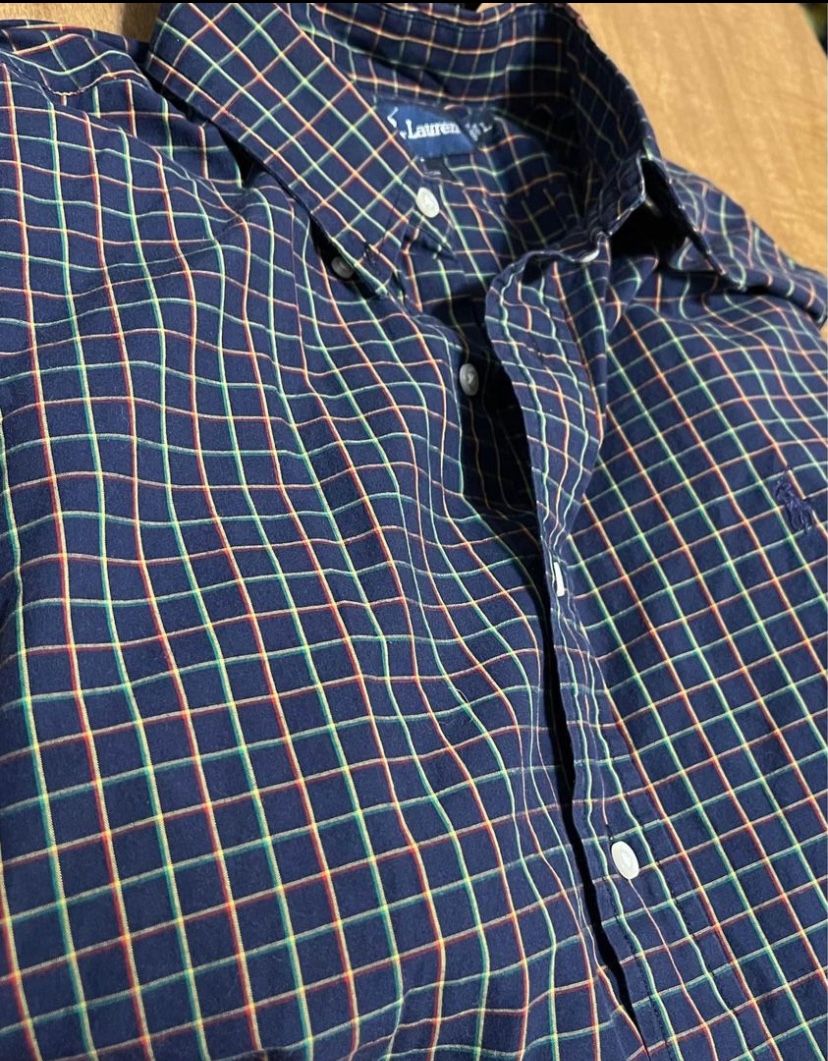 Ralph Lauren Blake 100% cotton Mens Large Long Sleeve Button Down Shirt