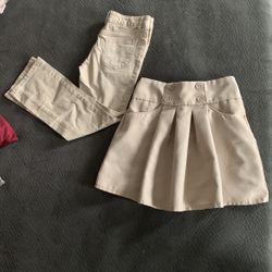 Girls Size 10 Pant And Skirt