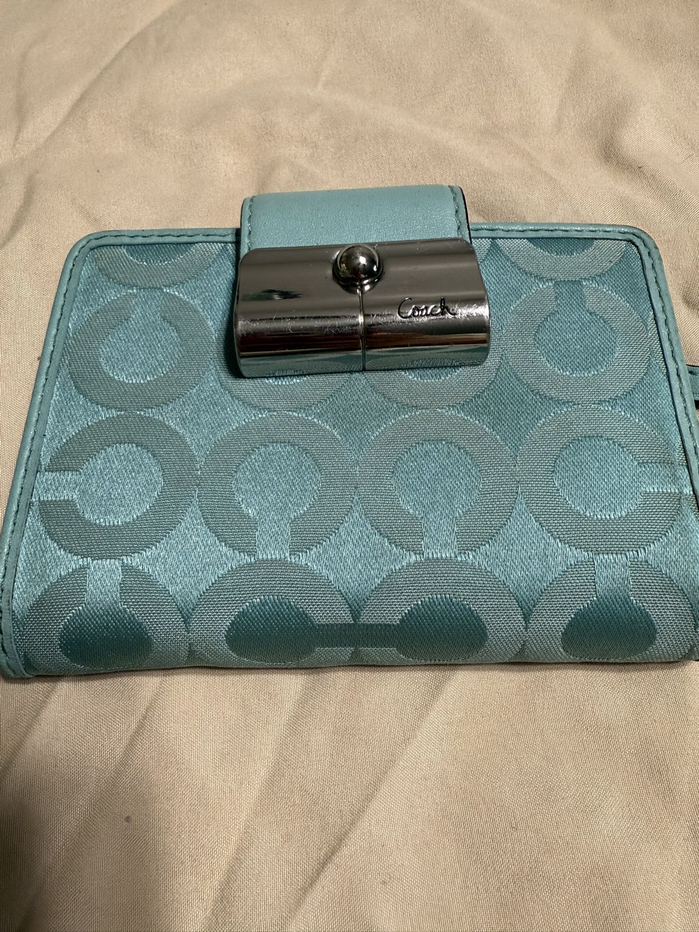 Y2K Vintage Coach Kristin Op Art Medium Wallet