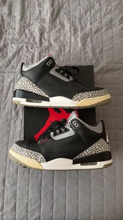 Nike Air Jordan 3 black cement 2017 sz 12