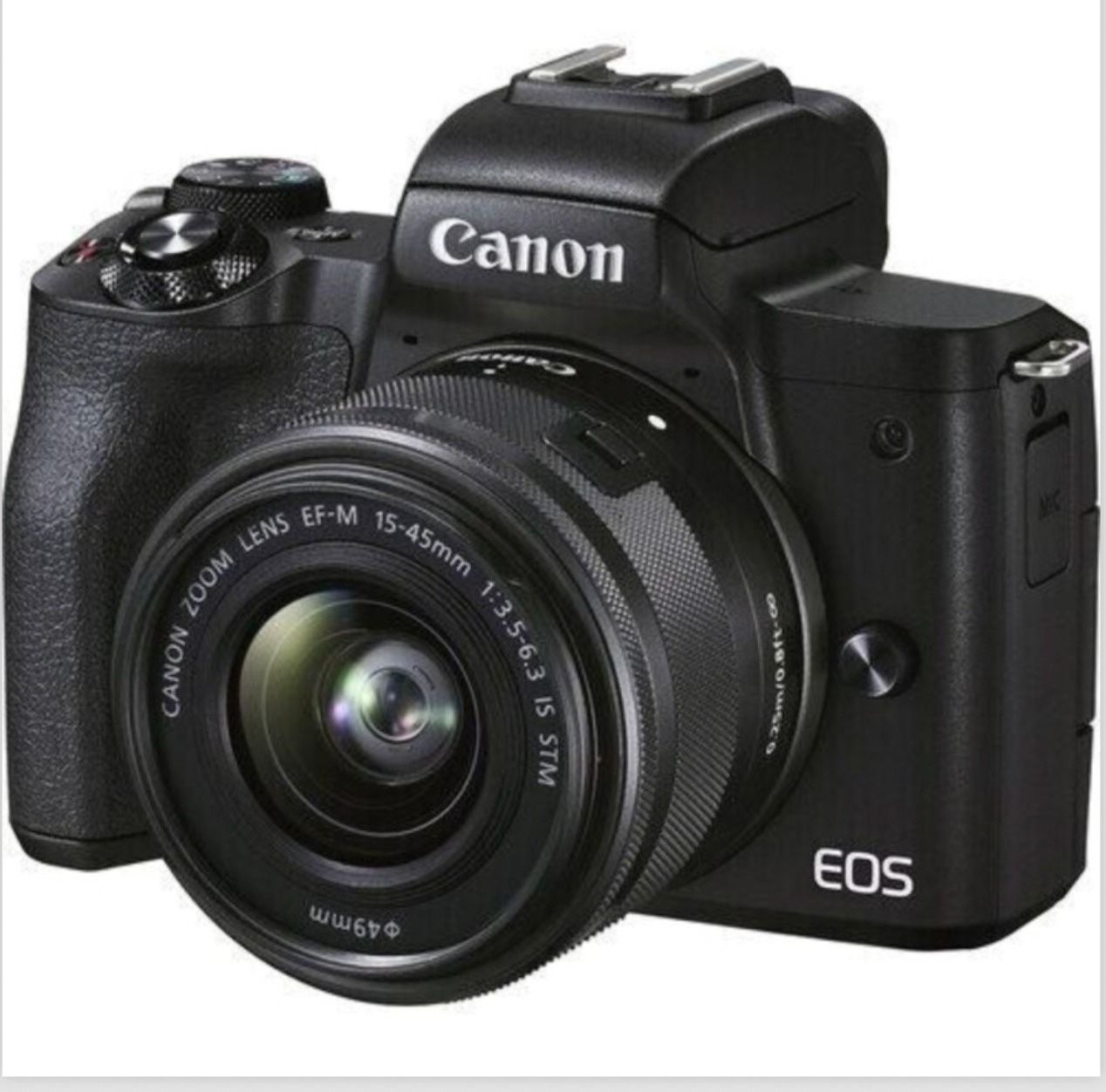 Canon EOS M50 Mark II Mirrorless Camera + 15-45mm Lens + Bag + Extras