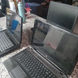 2 DELL & 1 HP LAPTOPS. As Is
