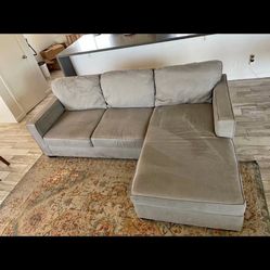 Gray L Shaped Couch 