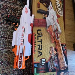 Nerf Ultra Strike Motorized Blaster, with Sight, Compatible Only Ultra Darts