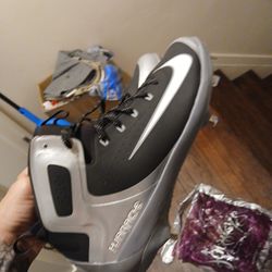 NIKE Huarache Carbon Elite Black gray Baseball Metal Spikes Cleats NEW Mens Sz 13