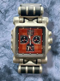 Oakley Minute Machine Titanium Watch Red Face with Rubber Strap