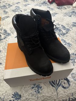 All Black Timberland Boots Size 10 