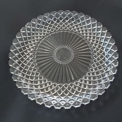 2 - Vintage Glass Platters ( $5.00 for Both  )