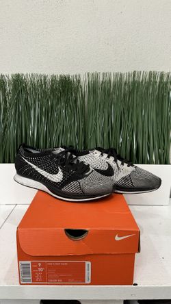Nike Flyknit Racer Black White Black Tongue Men's 9