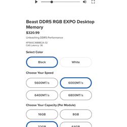 Beast DDR5 RGB EXPO Desktop Memory