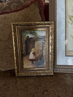 French Country Inspired Art with Gilded Frames