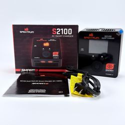 Spektrum S2100 Black LCD Display Portable 100W Dual Channel AC Smart Charger