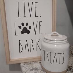 Rae Dunn Dog Treats & Plague 