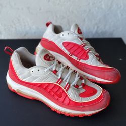Nike Air Max 98 Men's University Red / White Shoes 640744-602 Men’s Size 12
