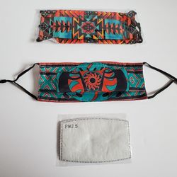 Two Tribal Print Masks 