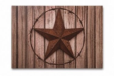 Rustic Star Wall Art Canvas Western Farmhouse Wood Print Large Decor