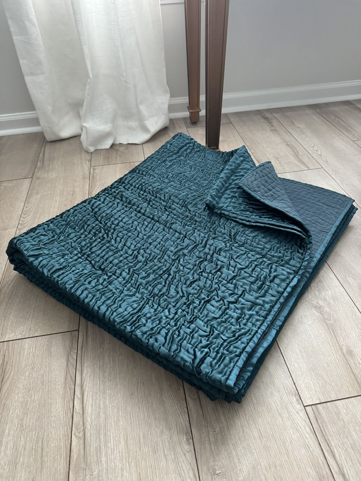 Teal Sateen King Quilt