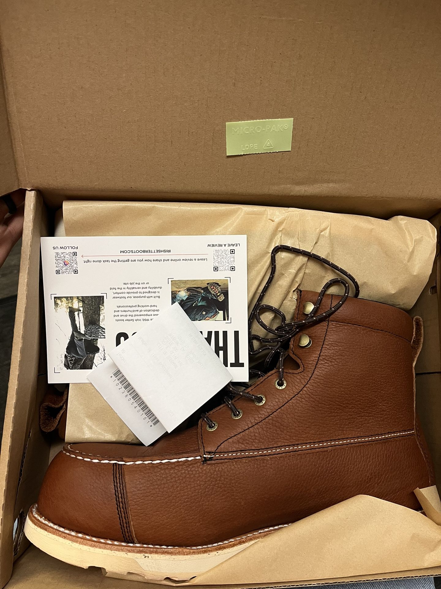 Irish Setter Wingshooter St Moc Toe Work Boot Safety Toe Size 14