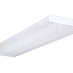 4-Light Square Basket Fluorescent Multi-Volt Wraparound