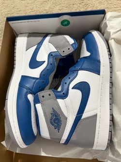 Air Jordan 1 High Sneakers Blue White Grey